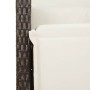 Set comedor para jardín 9 pzas y cojines ratán sintético marrón