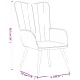 Sillón de relax de terciopelo gris oscuro