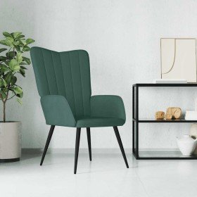 Sillón de relax de terciopelo verde oscuro Sillón de relax de terciopelo verde oscuro