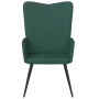 Sillón de relax de terciopelo verde oscuro