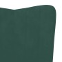 Sillón de relax de terciopelo verde oscuro