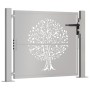 Puerta de jardín acero corten diseño árbol 105x105 cm