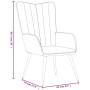Sillón de relax de terciopelo rosa