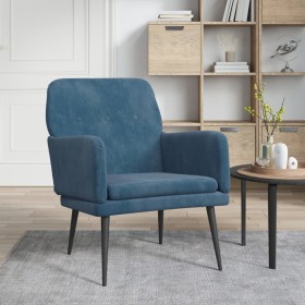 Sillón de terciopelo azul 62x79x79 cm de vidaXL, Sillones - Ref: Foro24-351413, Precio: 97,53 €, Descuento: %