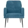 Blauer Samtsessel 62x79x79 cm von vidaXL, Sessel - Ref: Foro24-351413, Preis: 91,50 €, Rabatt: %