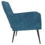 Blauer Samtsessel 62x79x79 cm von vidaXL, Sessel - Ref: Foro24-351413, Preis: 91,50 €, Rabatt: %