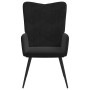 Sillón de relax de terciopelo negro