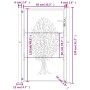 Puerta de jardín acero corten diseño árbol 105x130 cm