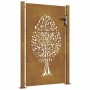 Puerta de jardín acero corten diseño árbol 105x155 cm