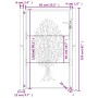 Puerta de jardín acero corten diseño árbol 105x155 cm
