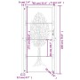 Puerta de jardín acero corten diseño árbol 105x180 cm