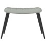 Sillón de relax con taburete de terciopelo gris claro