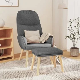 Relaxation armchair with light gray fabric stool by vidaXL, Armchairs - Ref: Foro24-3097342, Price: 129,57 €, Discount: %