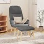 Relaxation armchair with light gray fabric stool by vidaXL, Armchairs - Ref: Foro24-3097342, Price: 129,57 €, Discount: %