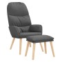 Relaxation armchair with light gray fabric stool by vidaXL, Armchairs - Ref: Foro24-3097342, Price: 131,55 €, Discount: %