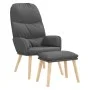 Relaxation armchair with light gray fabric stool by vidaXL, Armchairs - Ref: Foro24-3097342, Price: 129,57 €, Discount: %