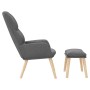 Relaxation armchair with light gray fabric stool by vidaXL, Armchairs - Ref: Foro24-3097342, Price: 131,55 €, Discount: %