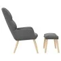 Sillón de relax con taburete tela gris claro de vidaXL, Sillones - Ref: Foro24-3097342, Precio: 129,37 €, Descuento: %