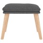 Relaxation armchair with light gray fabric stool by vidaXL, Armchairs - Ref: Foro24-3097342, Price: 131,55 €, Discount: %
