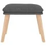 Relaxation armchair with light gray fabric stool by vidaXL, Armchairs - Ref: Foro24-3097342, Price: 129,57 €, Discount: %
