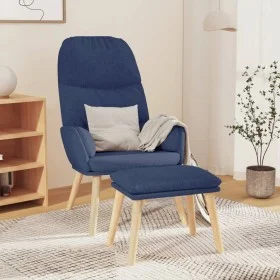 Entspannungssessel mit Fußstütze aus blauem Stoff von vidaXL, Sessel - Ref: Foro24-3097346, Preis: 132,39 €, Rabatt: %