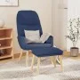 Relaxation armchair with blue fabric footrest by vidaXL, Armchairs - Ref: Foro24-3097346, Price: 132,39 €, Discount: %