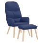 Entspannungssessel mit Fußstütze aus blauem Stoff von vidaXL, Sessel - Ref: Foro24-3097346, Preis: 134,52 €, Rabatt: %