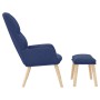 Entspannungssessel mit Fußstütze aus blauem Stoff von vidaXL, Sessel - Ref: Foro24-3097346, Preis: 134,52 €, Rabatt: %
