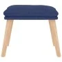 Relaxation armchair with blue fabric footrest by vidaXL, Armchairs - Ref: Foro24-3097346, Price: 132,39 €, Discount: %
