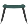 Sillón de relax con taburete terciopelo verde oscuro