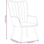 Sillón de relax con taburete terciopelo rosa