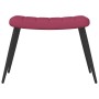 Sillón de relax con taburete terciopelo rojo tinto