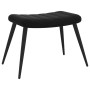 Sillón de relax con taburete terciopelo negro