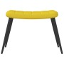 Sillón de relax con taburete terciopelo amarillo mostaza