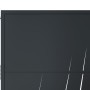 Puerta de jardín acero gris antracita diseño hierba 105x180 cm