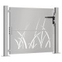 Puerta de jardín acero corten diseño hierba 105x80 cm