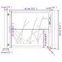 Puerta de jardín acero corten diseño hierba 105x80 cm