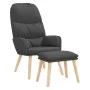 Entspannungssessel mit dunkelgrauem Stoffhocker von vidaXL, Sessel - Ref: Foro24-3097343, Preis: 132,33 €, Rabatt: %