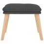 Sillón de relax con taburete tela gris oscuro de vidaXL, Sillones - Ref: Foro24-3097343, Precio: 132,33 €, Descuento: %