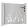 Puerta de jardín acero corten diseño hierba 105x105 cm