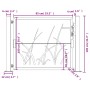 Puerta de jardín acero corten diseño hierba 105x105 cm
