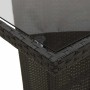 Set de mesa y sillas de jardín 7 pzas y cojines ratán PE negro
