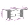 Set de mesa y sillas de jardín 7 pzas y cojines ratán PE negro
