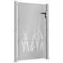 Puerta de jardín acero corten diseño hierba 105x130 cm