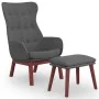 Relaxation armchair with dark gray fabric stool by vidaXL, Armchairs - Ref: Foro24-3097724, Price: 146,37 €, Discount: %