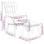 Relaxation armchair with dark gray fabric stool by vidaXL, Armchairs - Ref: Foro24-3097724, Price: 146,37 €, Discount: %