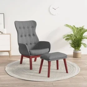 Entspannungssessel mit hellgrauem Stoffhocker von vidaXL, Sessel - Ref: Foro24-3097723, Preis: 147,10 €, Rabatt: %
