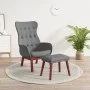 Relaxation armchair with light gray fabric stool by vidaXL, Armchairs - Ref: Foro24-3097723, Price: 147,10 €, Discount: %