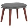 Relaxation armchair with light gray fabric stool by vidaXL, Armchairs - Ref: Foro24-3097723, Price: 147,10 €, Discount: %
