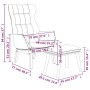 Entspannungssessel mit hellgrauem Stoffhocker von vidaXL, Sessel - Ref: Foro24-3097723, Preis: 148,98 €, Rabatt: %